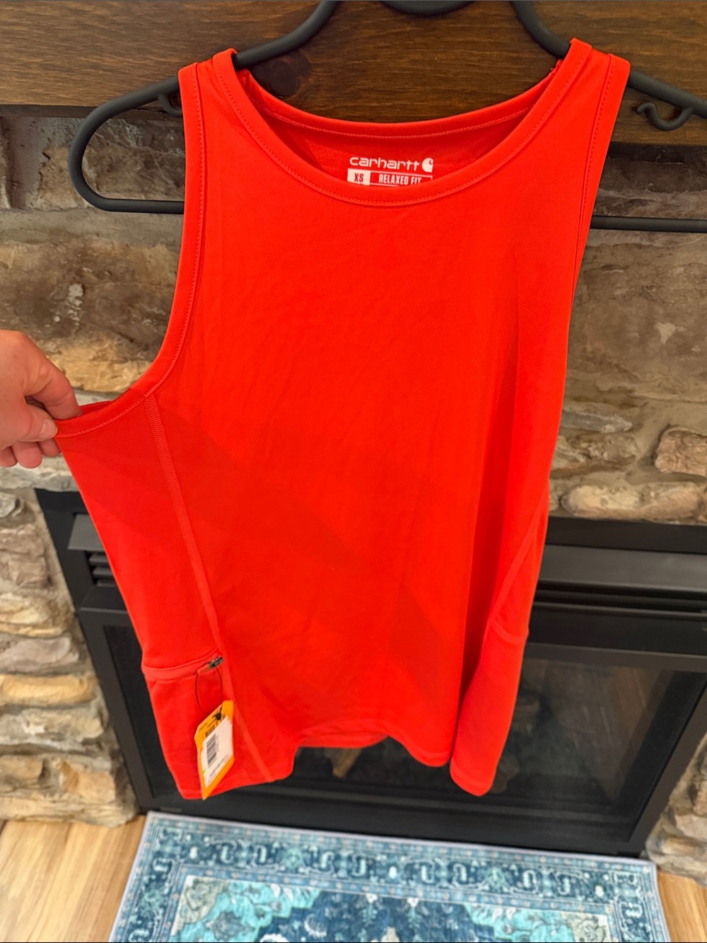 Carhartt Sleeveless Relaxed Fit Tank - Bright Orange-Red